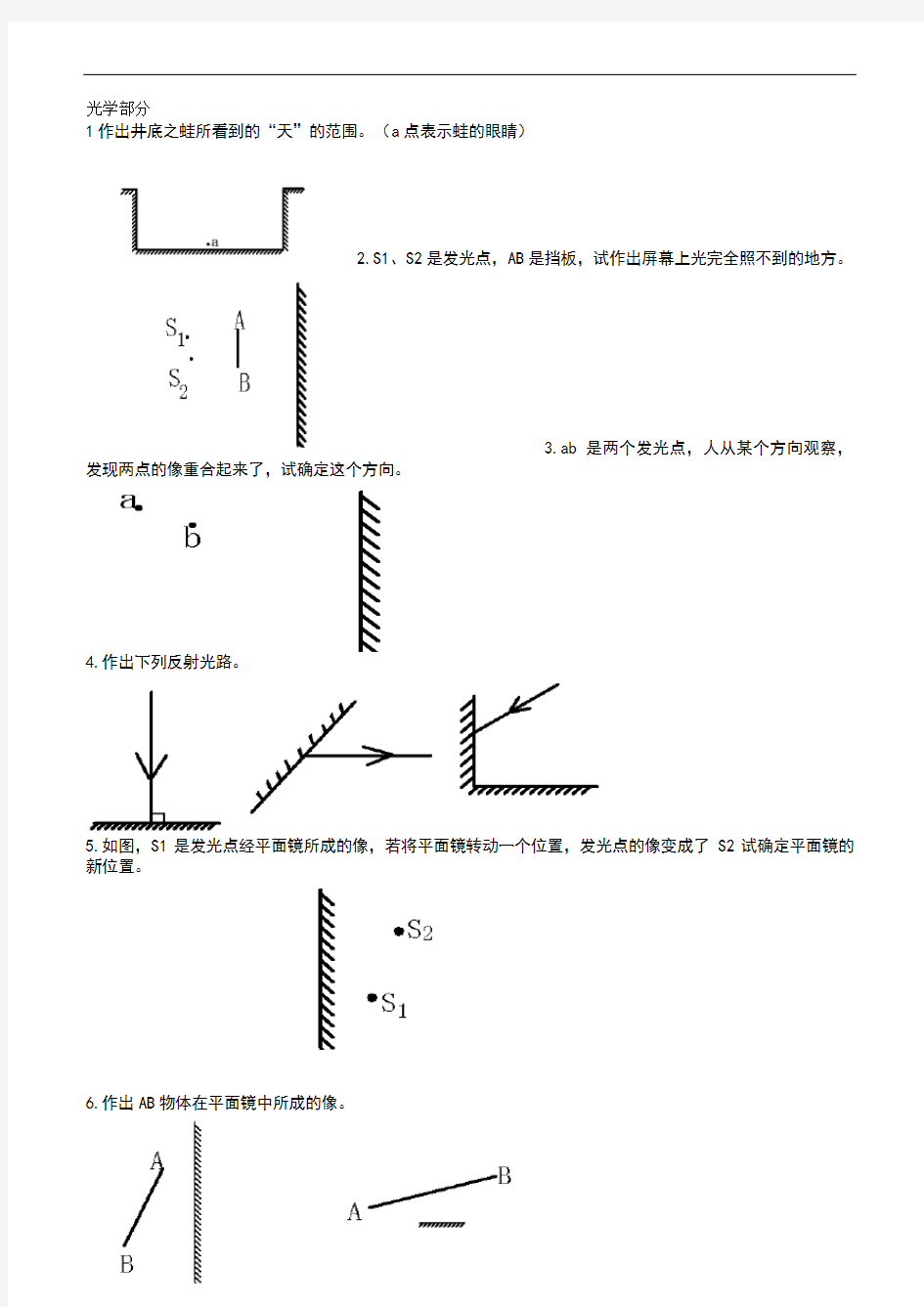 初中物理作图题汇总