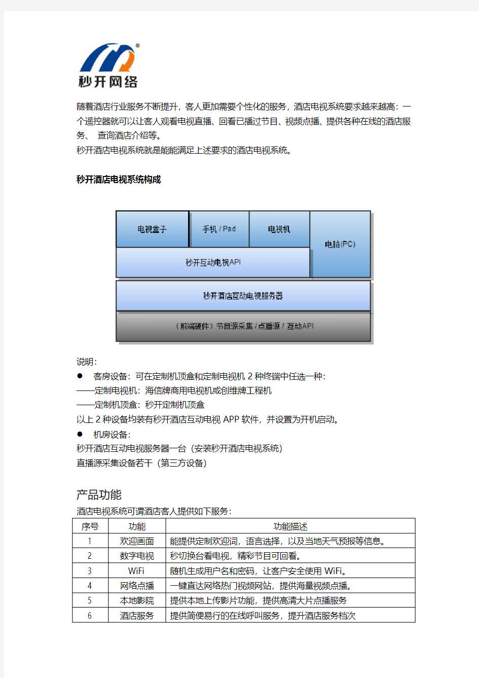 酒店电视系统操作手册