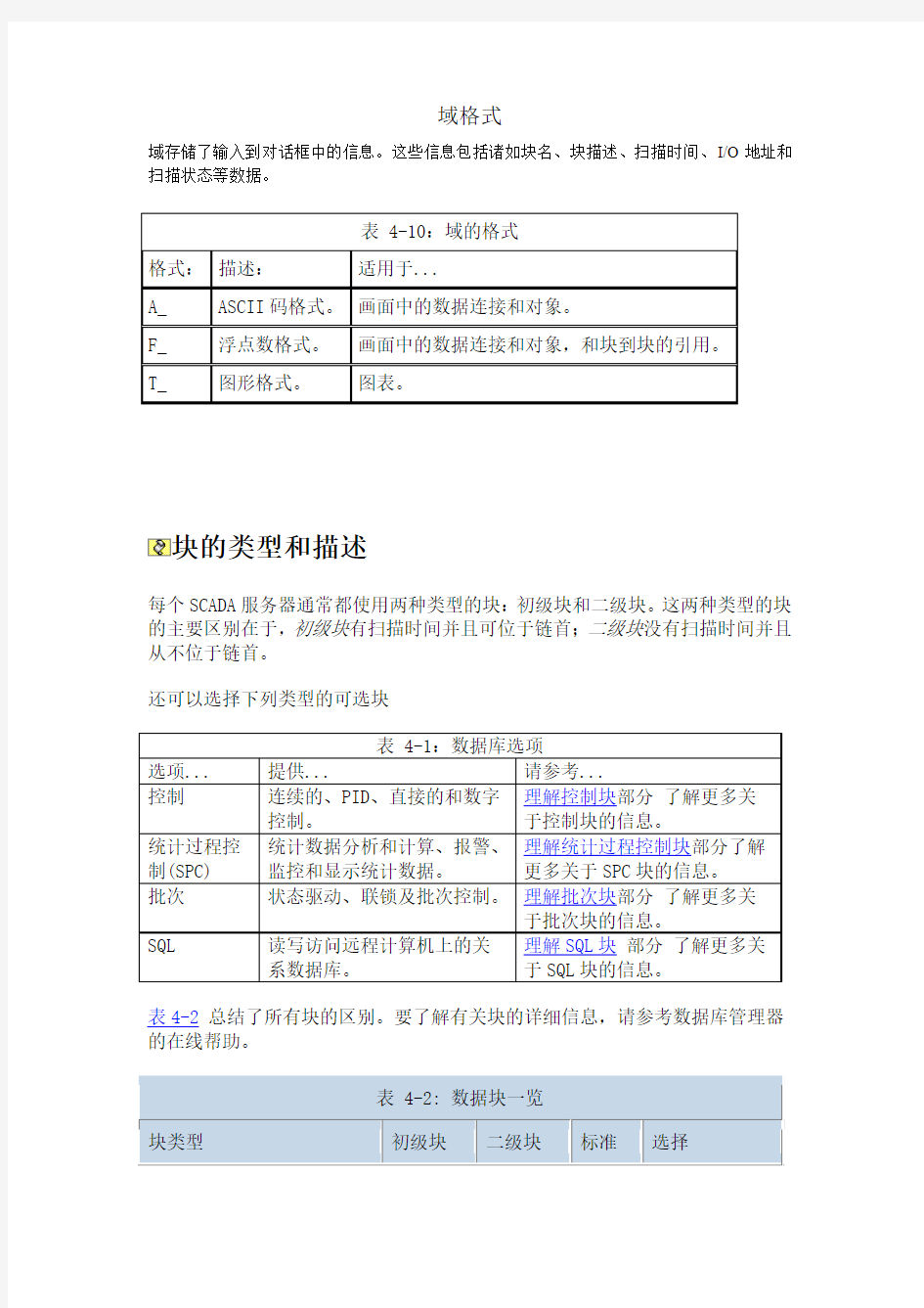 IFIX数据库块介绍