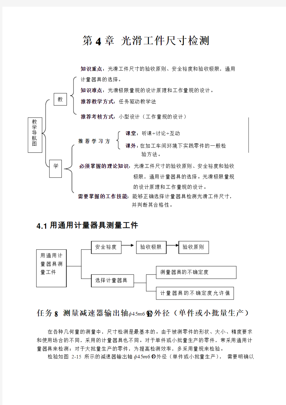 光滑工件尺寸检测