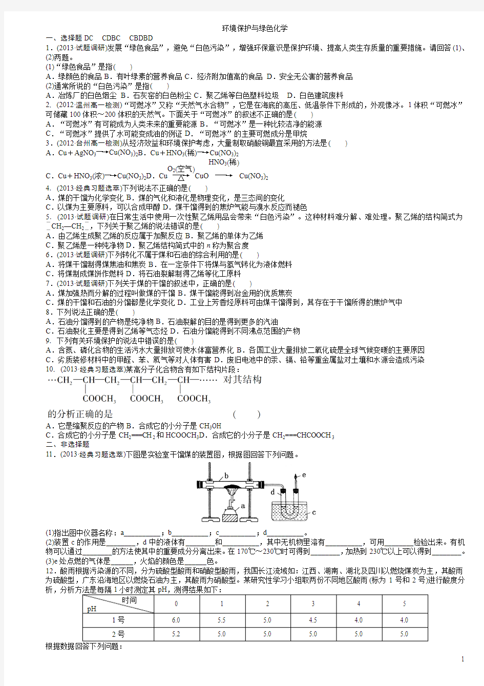 资源综合利用和环境保护