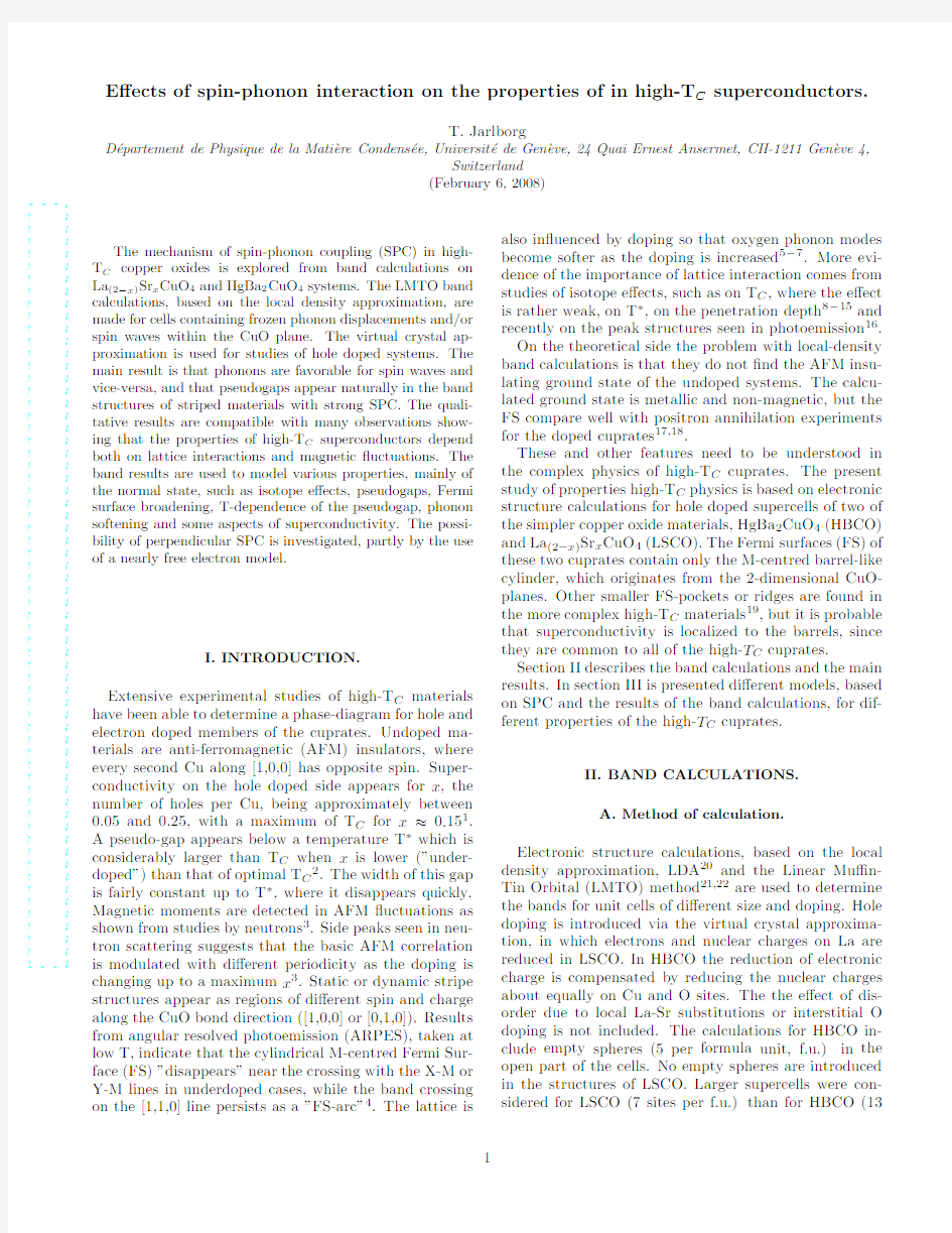 Effects of spin-phonon interaction on the properties of in high-T$_C$ superconductors