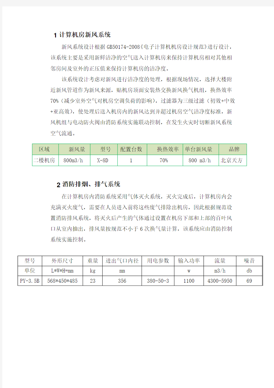 新风排风系统方案