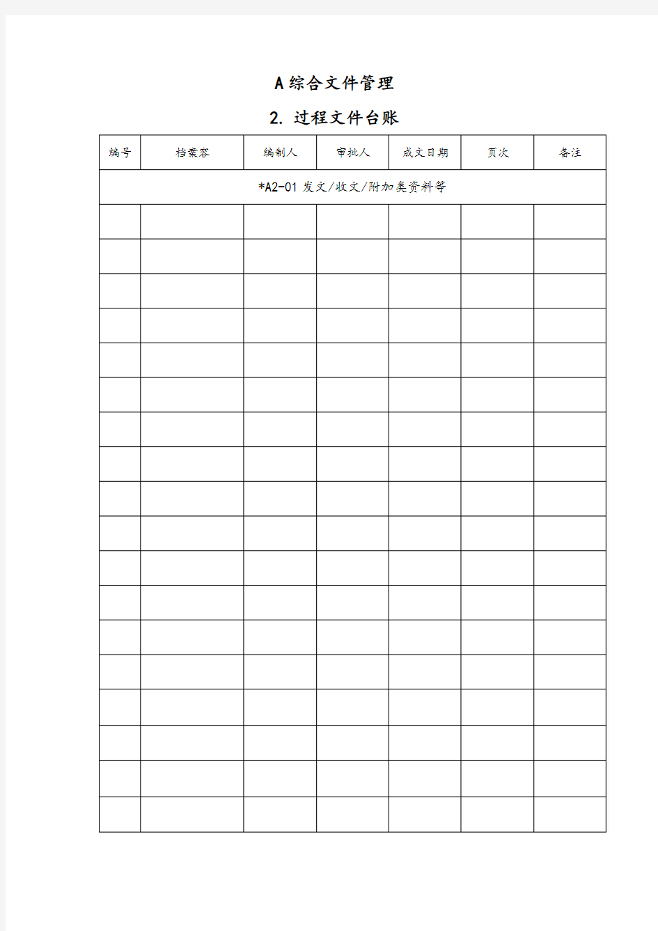 监理全资料台账表格(完整版)