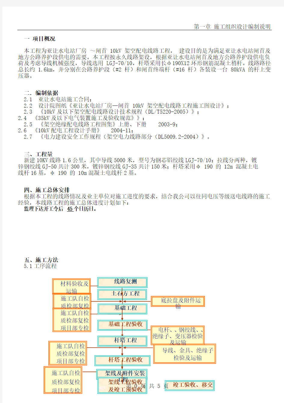 水泥杆线路施工方案