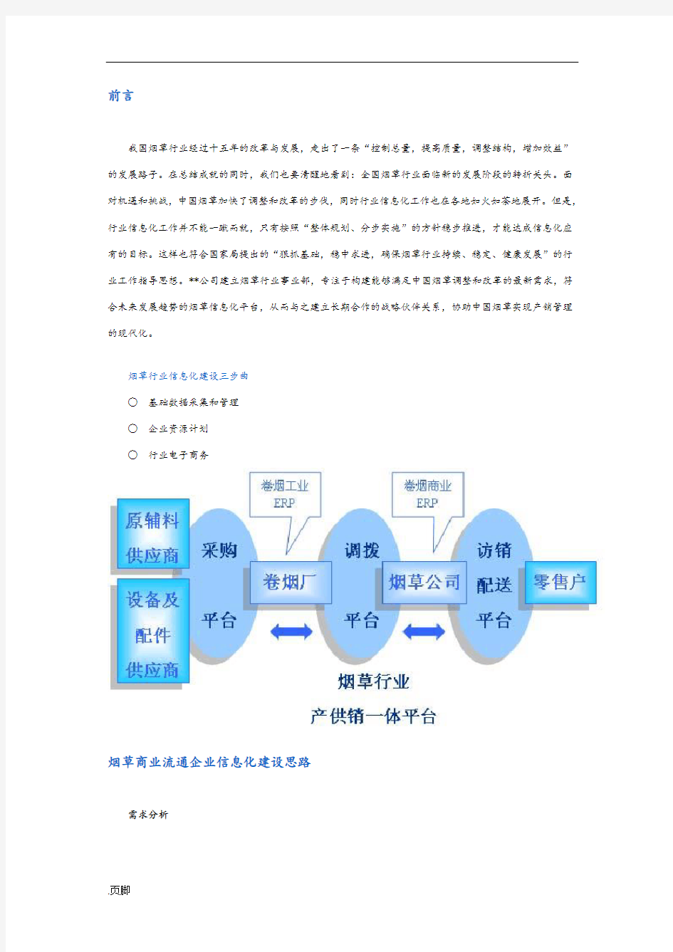 烟草行业信息化建设