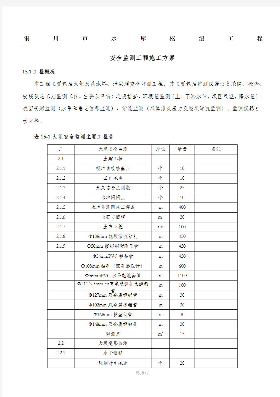 安全监测工程施工方案