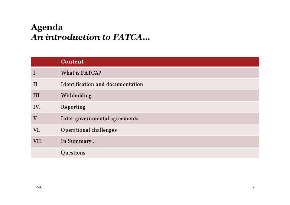 Internal FATCA Training 060513