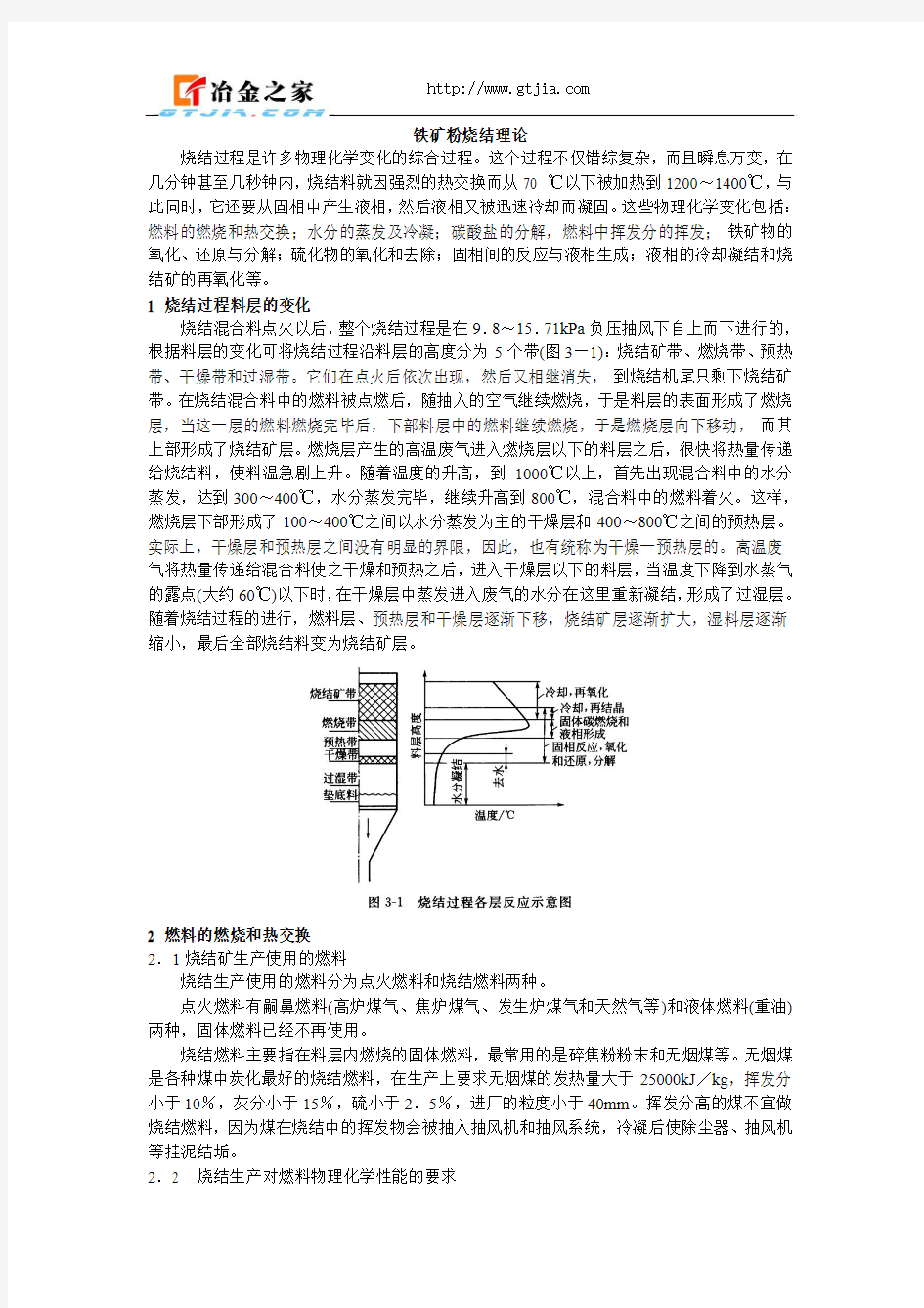 铁矿粉烧结理论