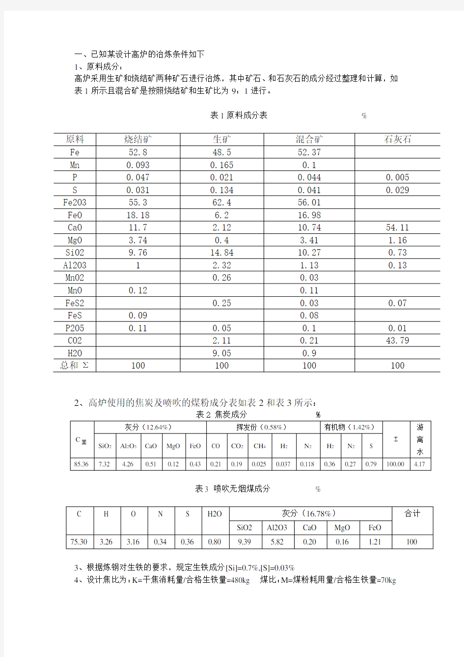 煤气发生量计算