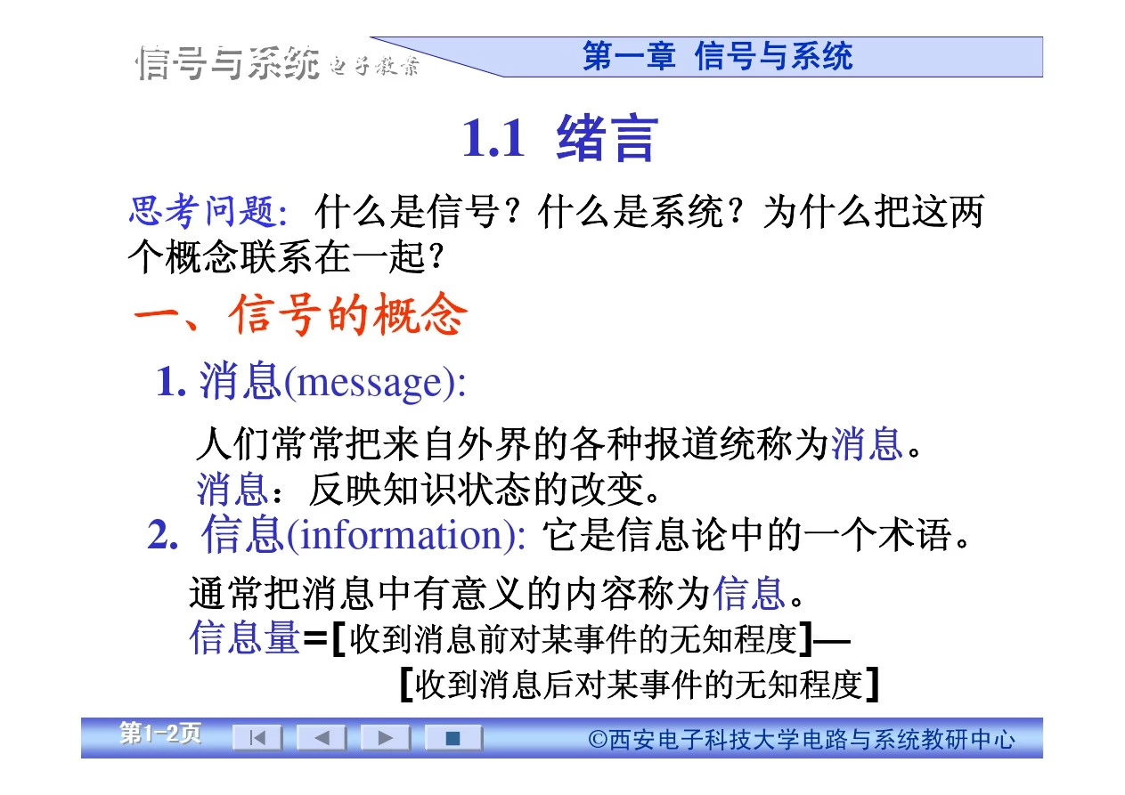西安电子科技大学 郭宝龙《信 与系统》课件 完整版 