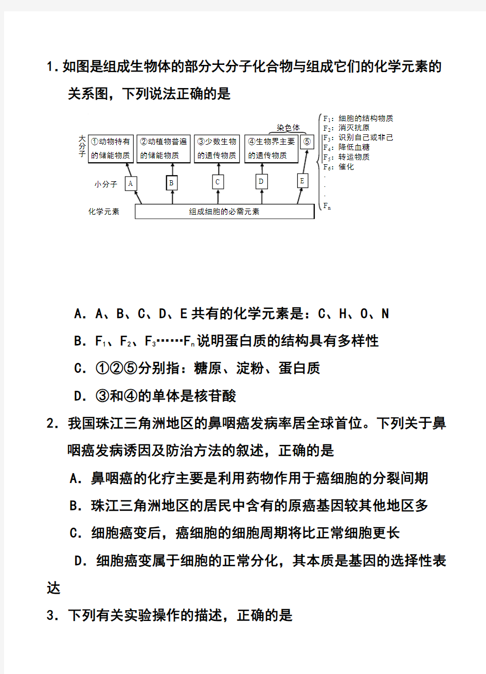 2017年湖北省八市高三三月联考理科综合试题及答案