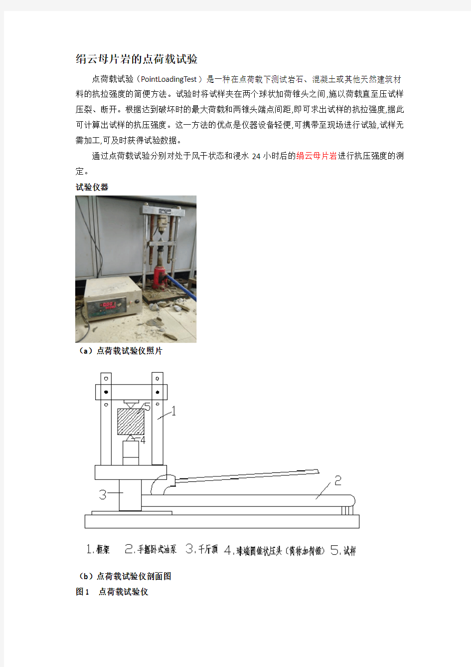 点荷载试验