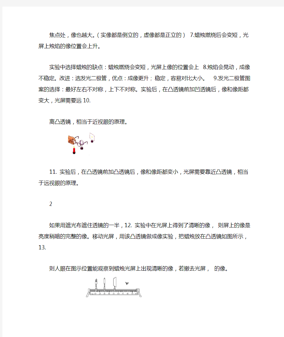 完整版凸透镜成像规律归纳总结