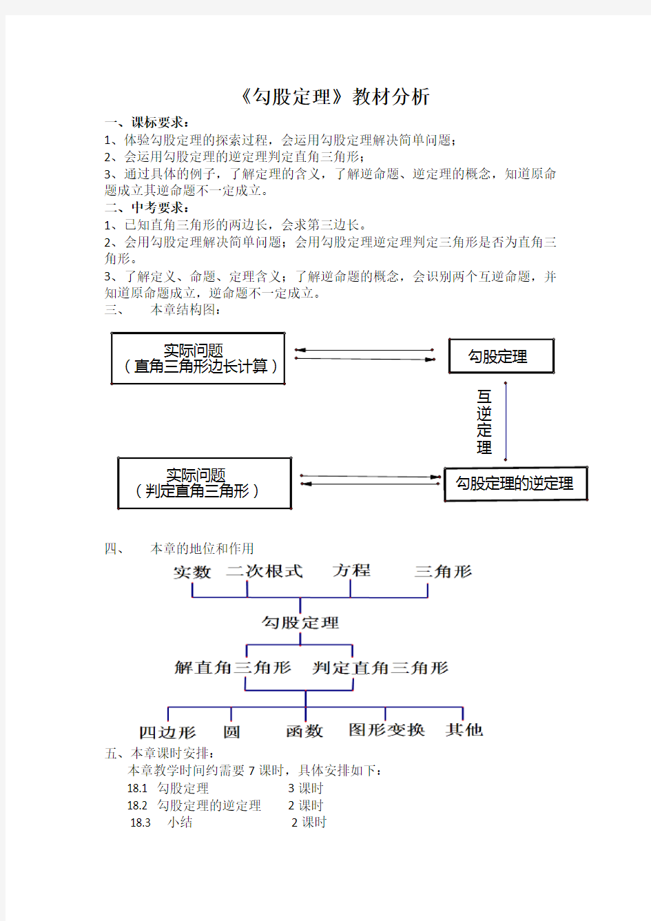 《勾股定理教材分析》