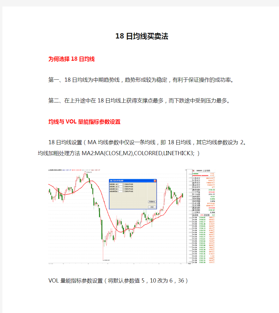 18日均线买卖法