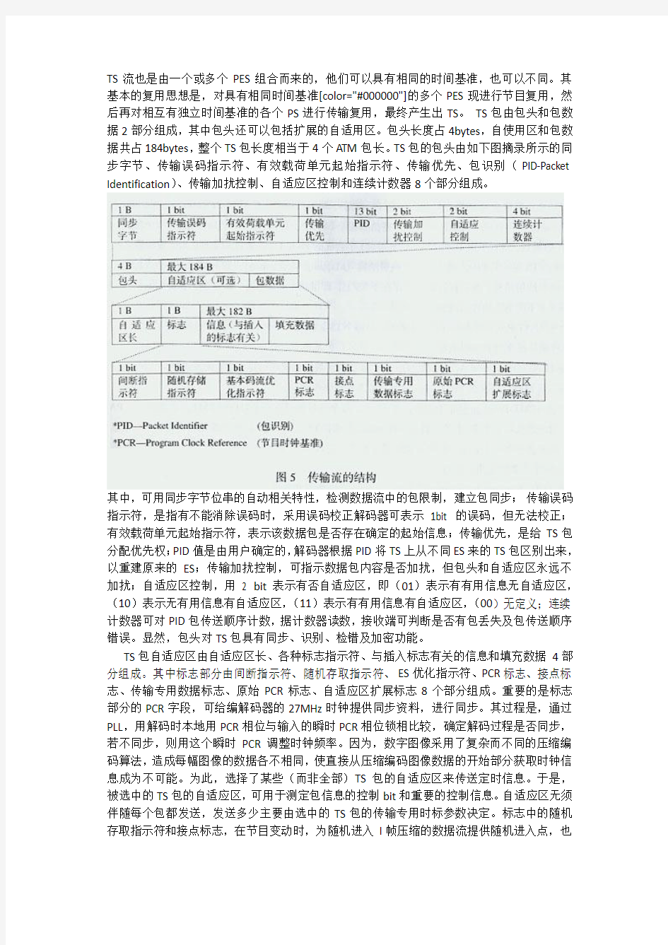 TS流结构分析(PAT和PMT)