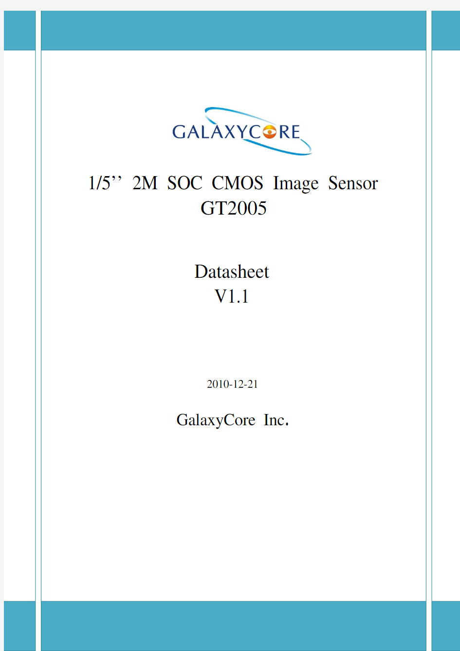 GT2005 2M SOC DataSheet V1.1_Release_1221