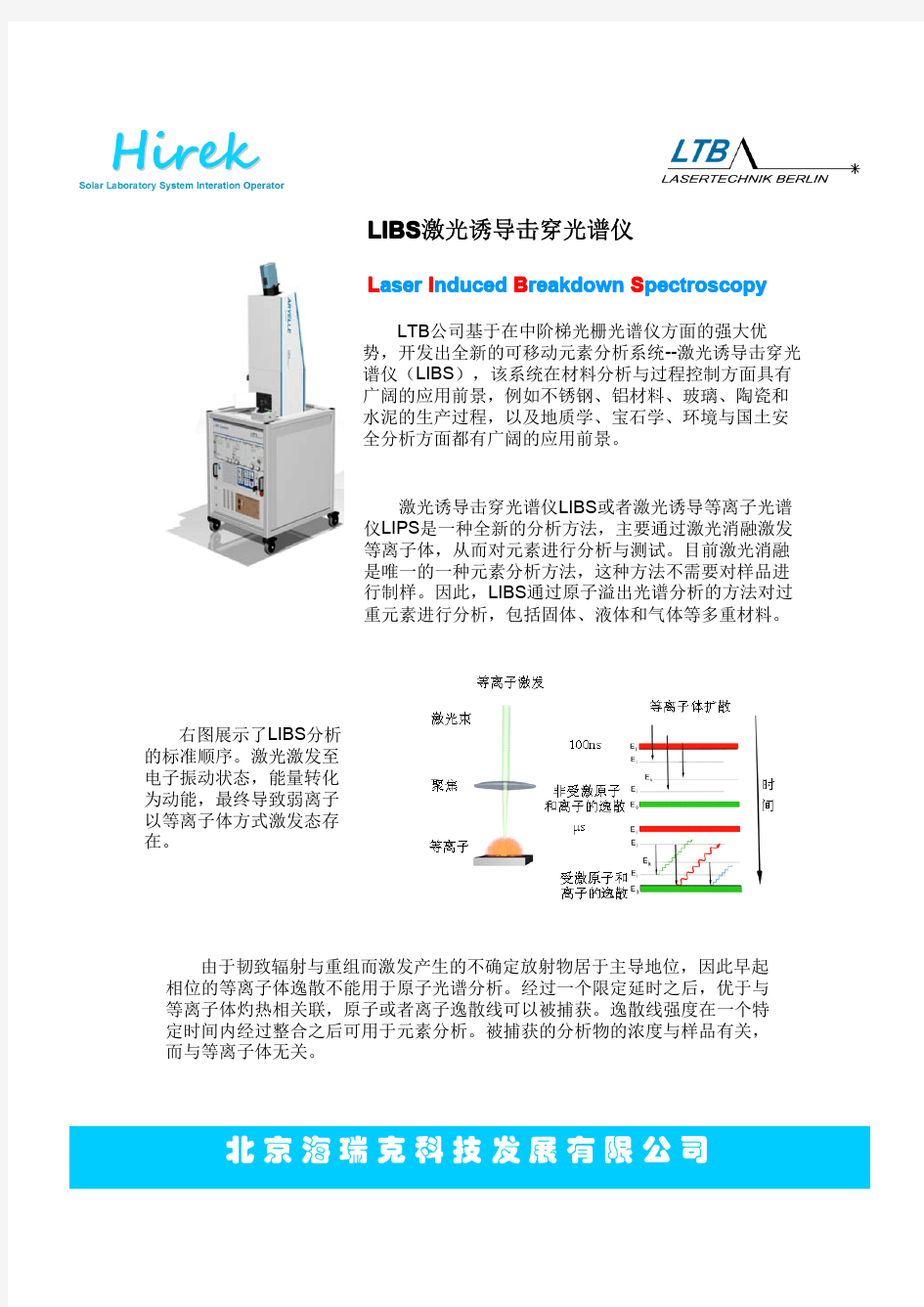 LIBS光谱分析系统