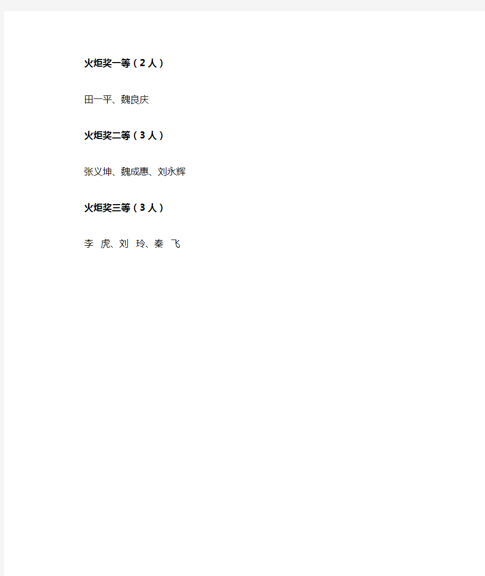 重庆科创职业学院2014年度获奖名单