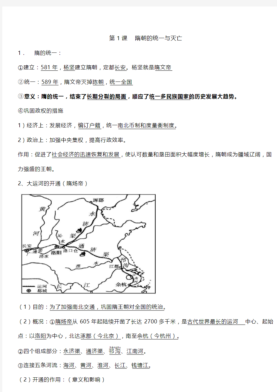 历史速记知识点快速记忆