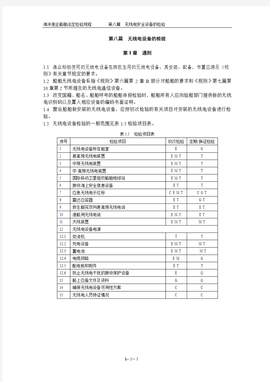 无线电设备的检验