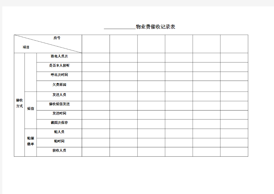 物业费催收方式及证据保存