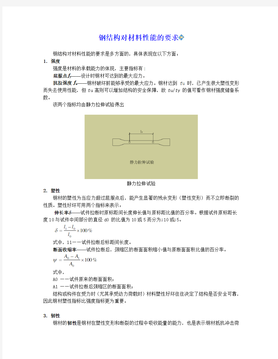 1钢结构对材料性能的要求