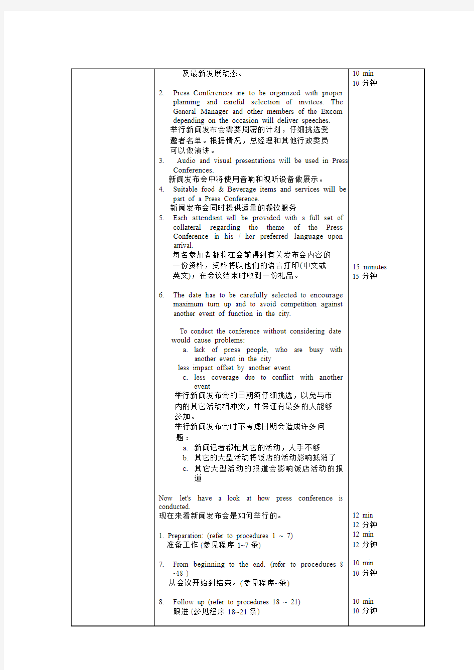 国际联号公关销售部培训纲要(10)新闻发布会