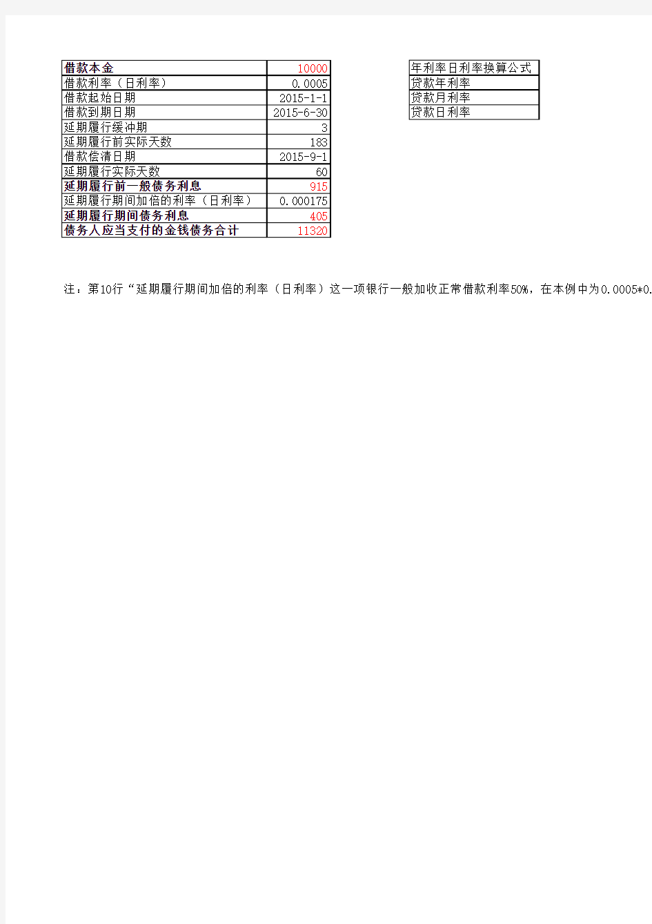 贷款利息计算器(法律文书版)