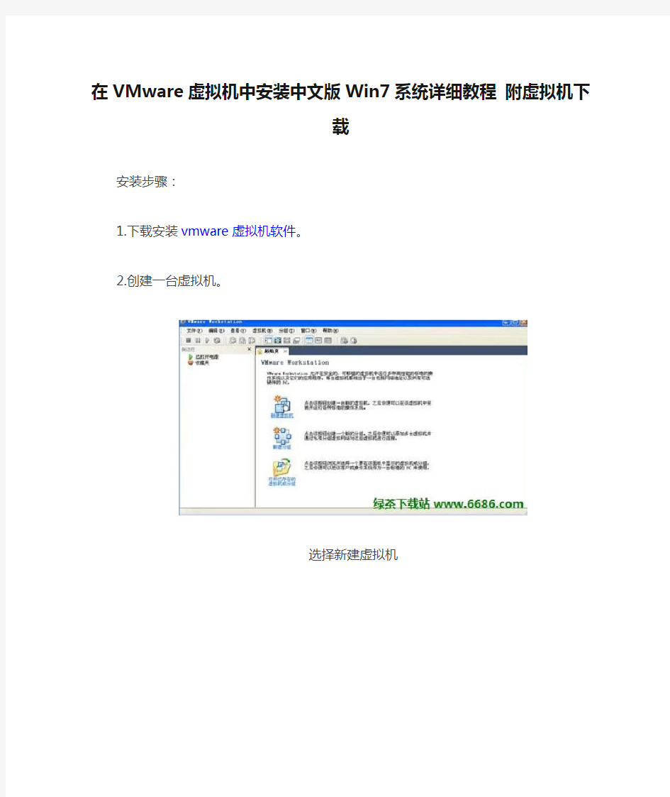 在VMware虚拟机中安装中文版Win7系统详细教程 附虚拟机下载