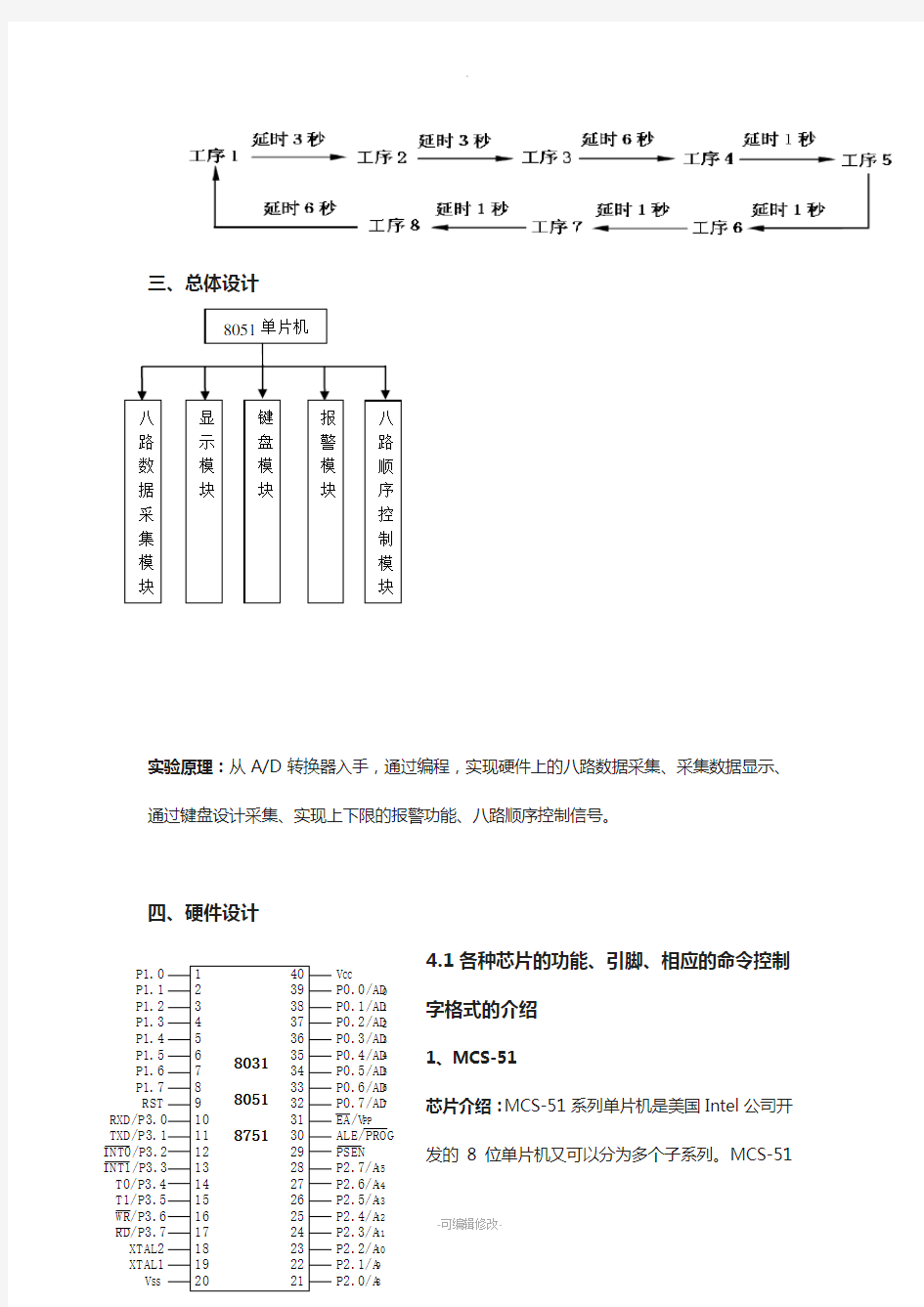 单片机数据采集控制系统