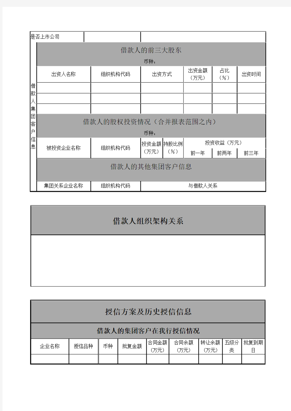 中国光大银行授信调查审查报告-(模版)