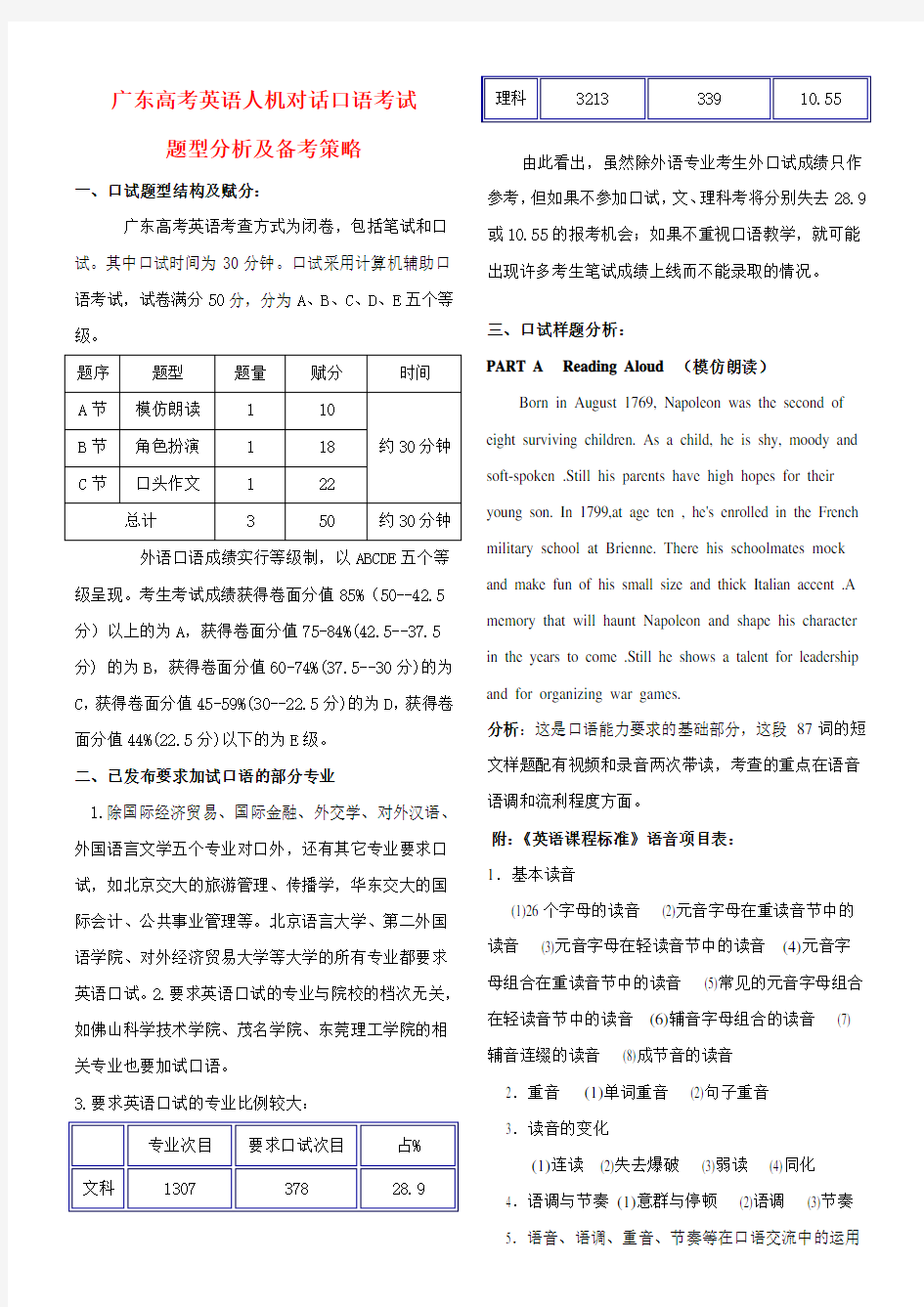 广东高考英语人机对话口语考试题型分析及备考策略