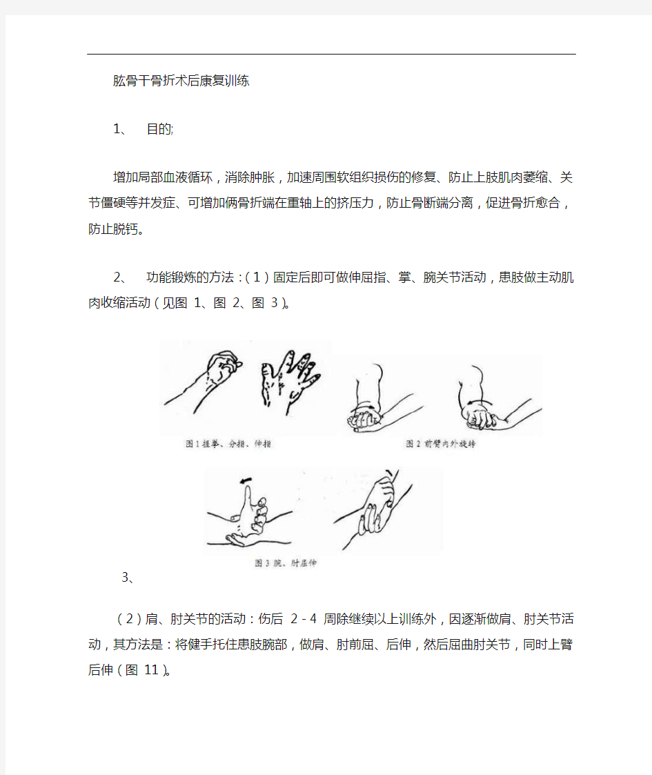 肱骨干骨折康复训练范文.doc