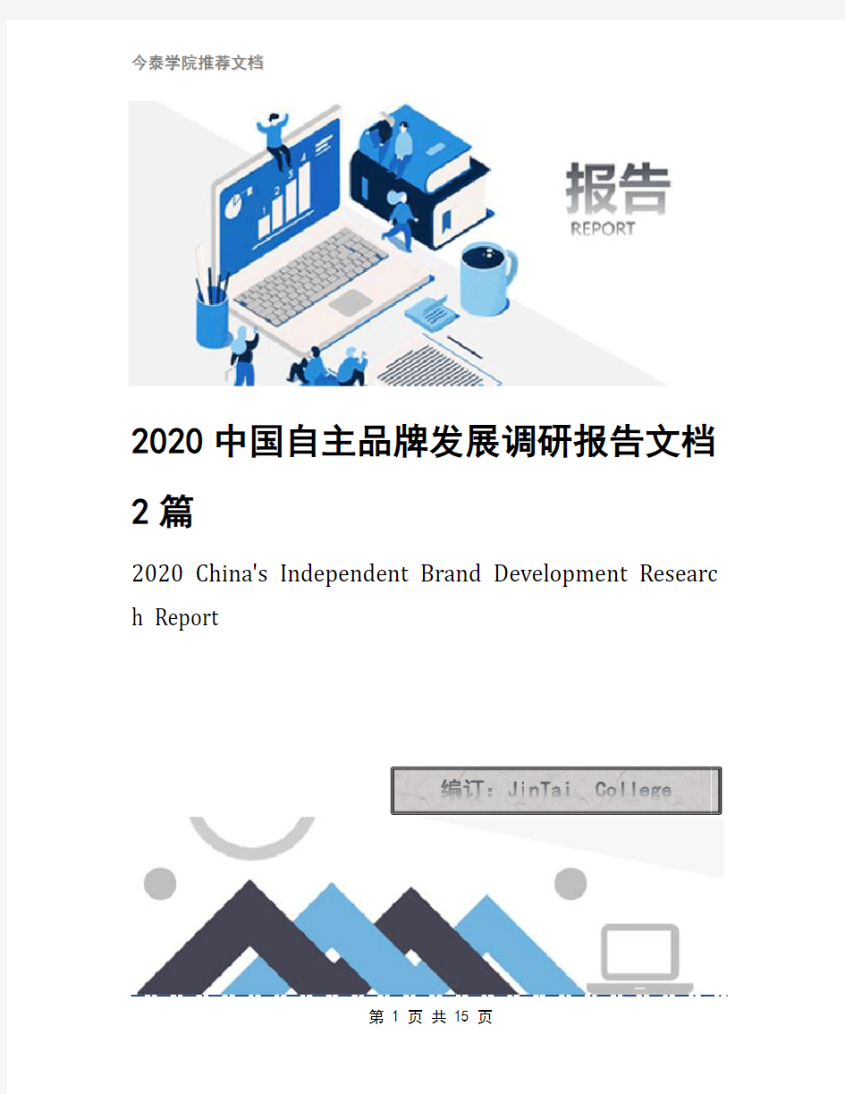 2020中国自主品牌发展调研报告文档2篇