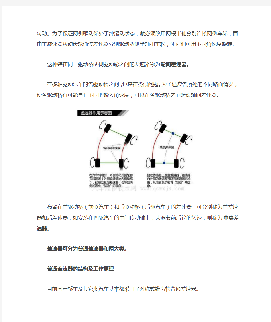 差速器的结构及工作原理(图解)