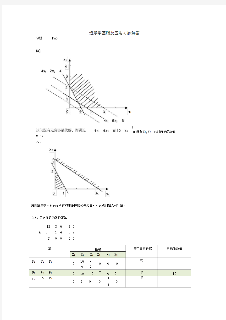 运筹学基础及应用第四版胡运权主编课后练习答案