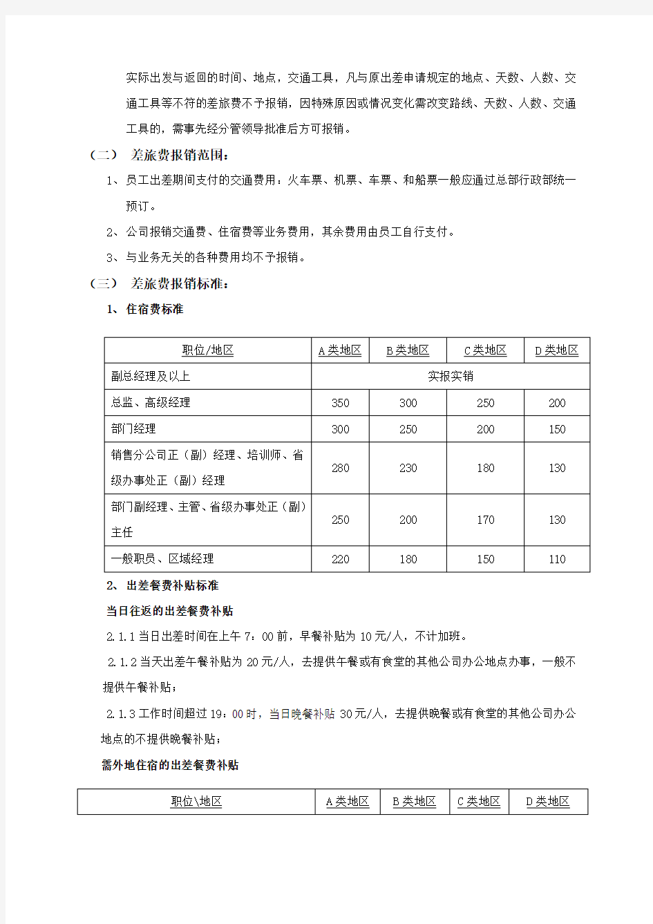 集团公司差旅费管理制度