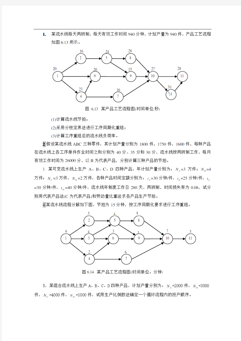 运营管理习题