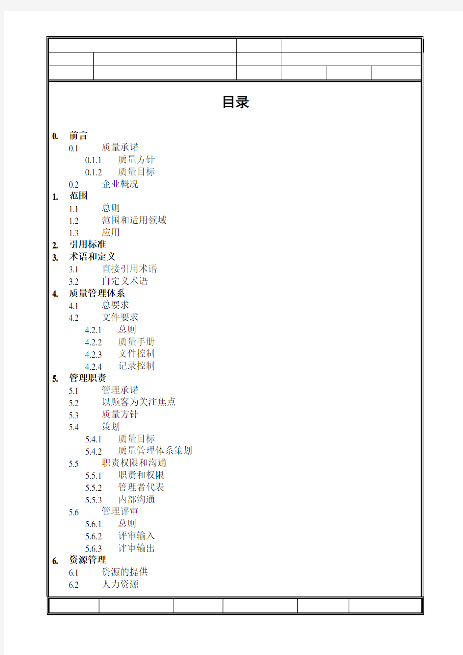 中国建筑工程公司质量手册(修改)