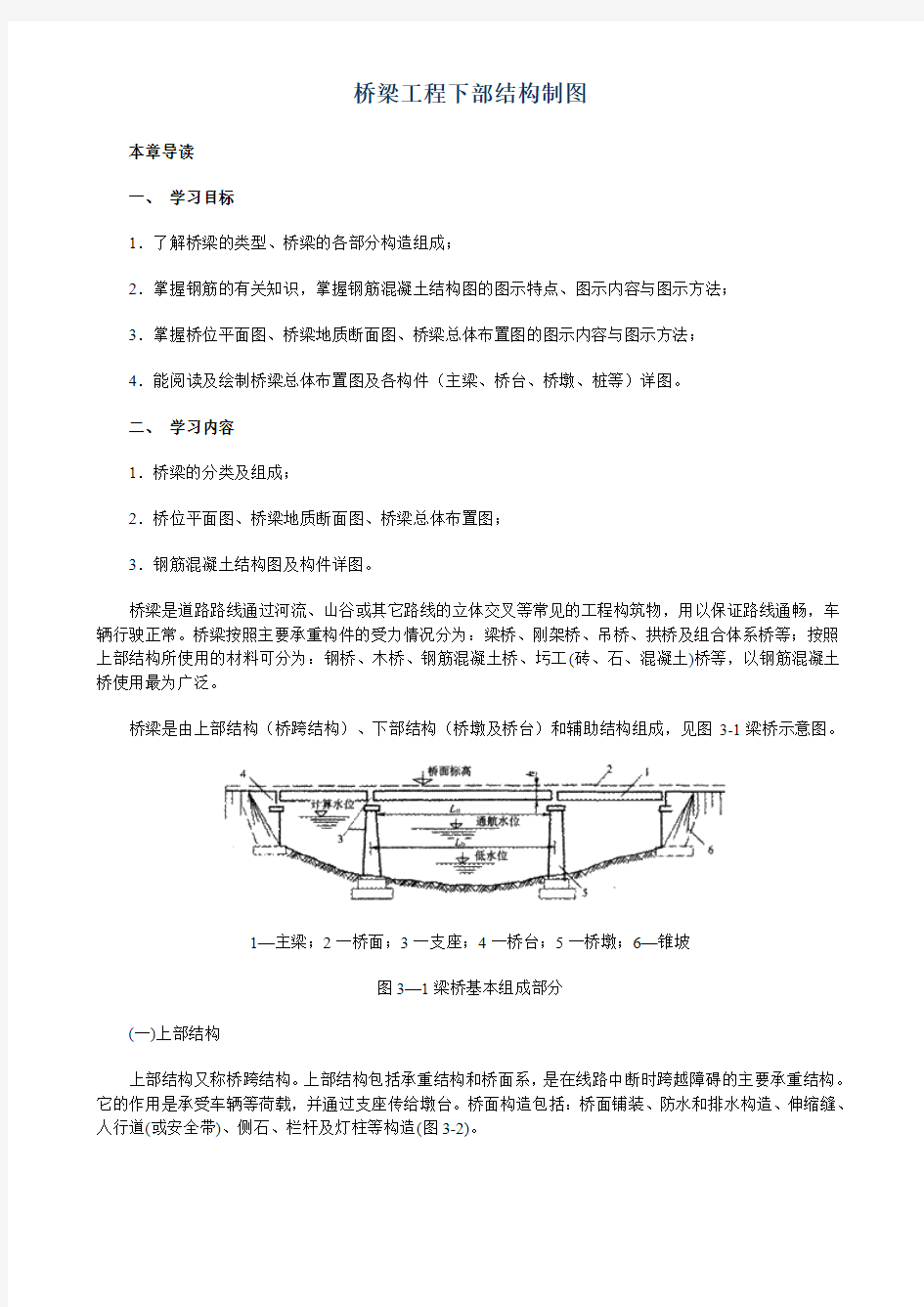 桥梁工程下部结构制图