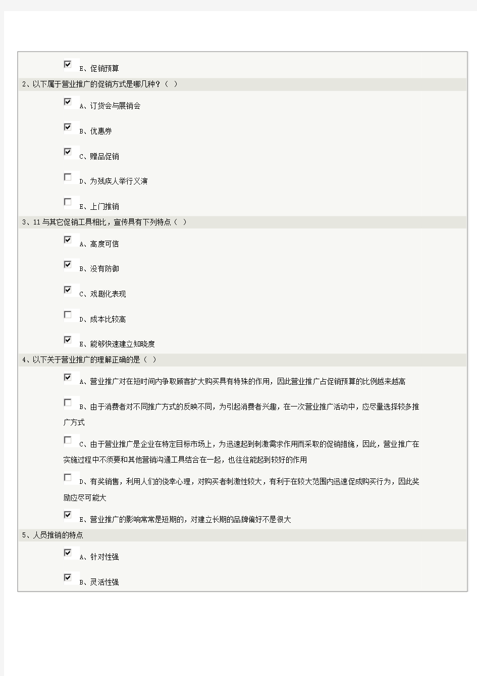 《市场营销学》第11章在线测试