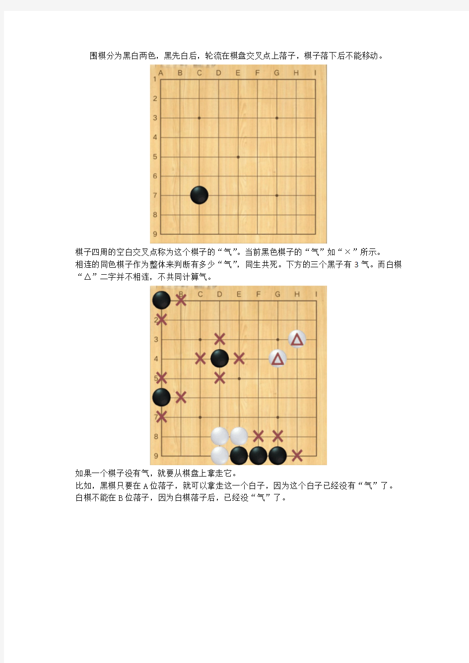 围棋的规则(简要 图文)