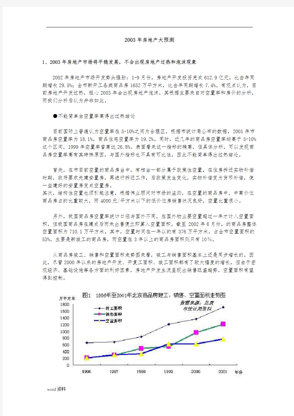 北京房地产大预测分析报告文案