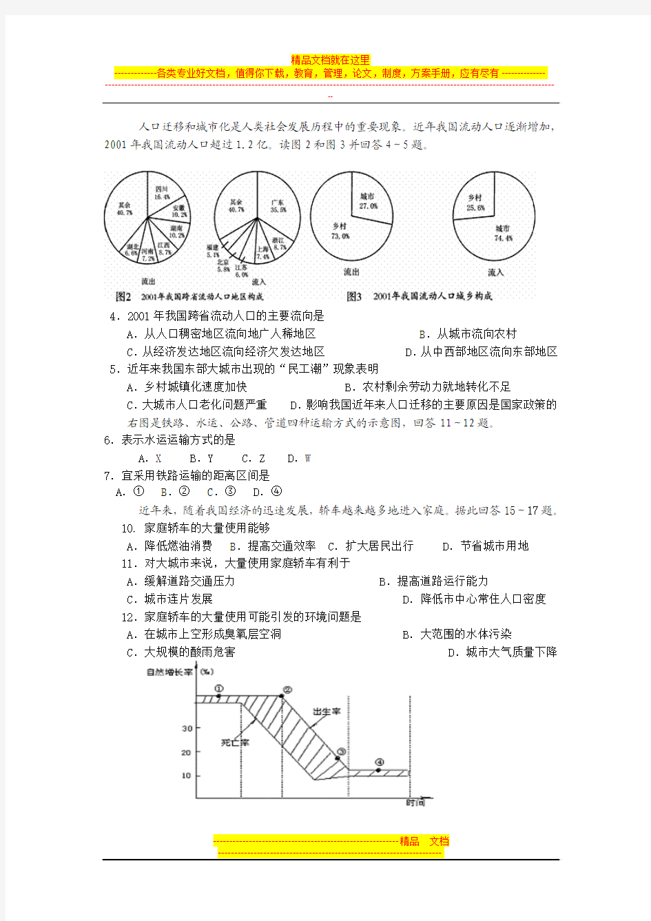 人口迁移和城市化是人类社会发展历程中的重要现象