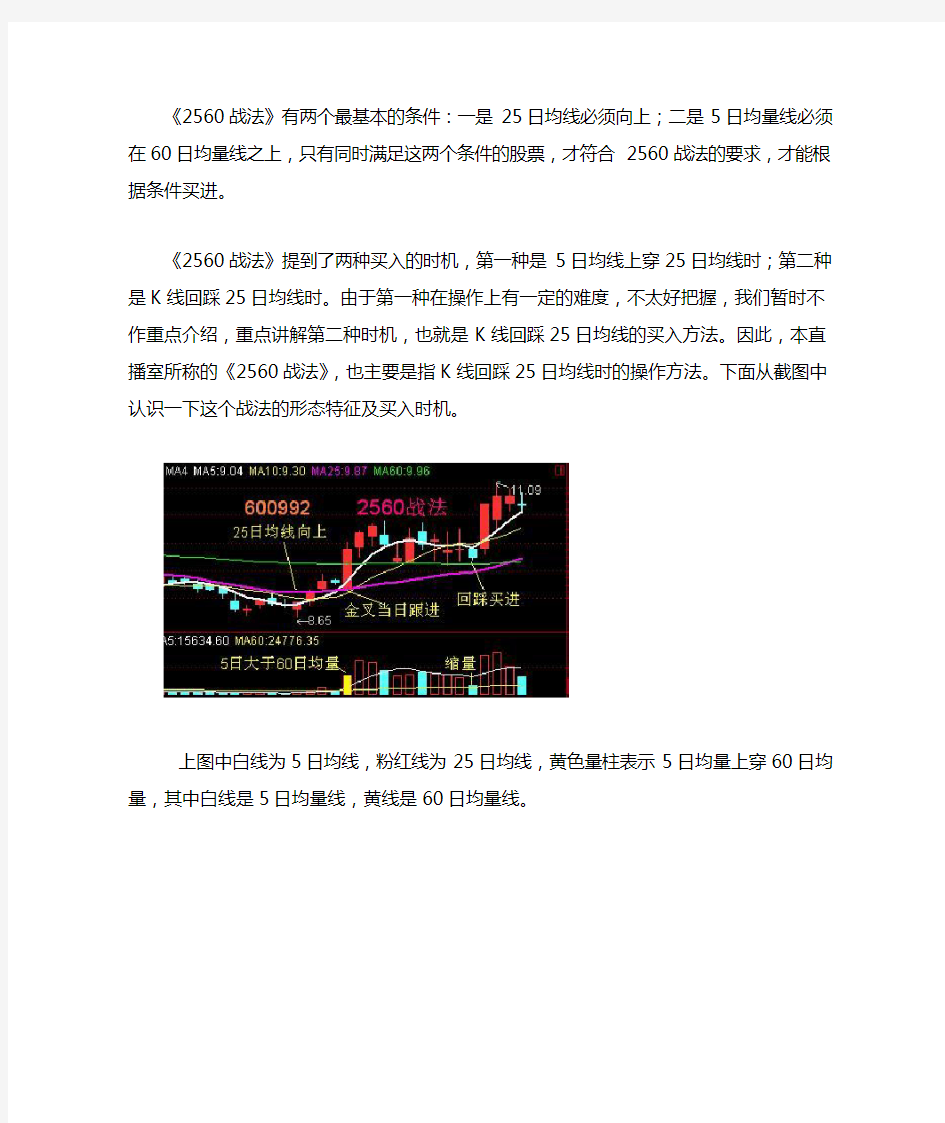 股票 2560战法精讲