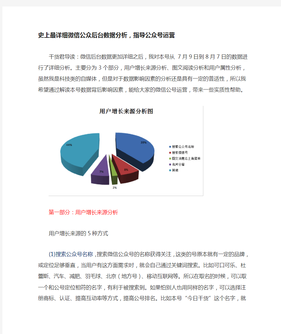 微信公众后台数据分析指导公众号运营