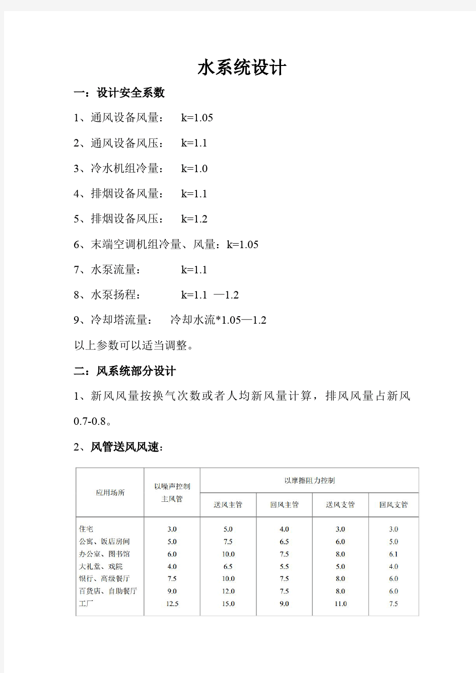 空调水系统水机设计流程