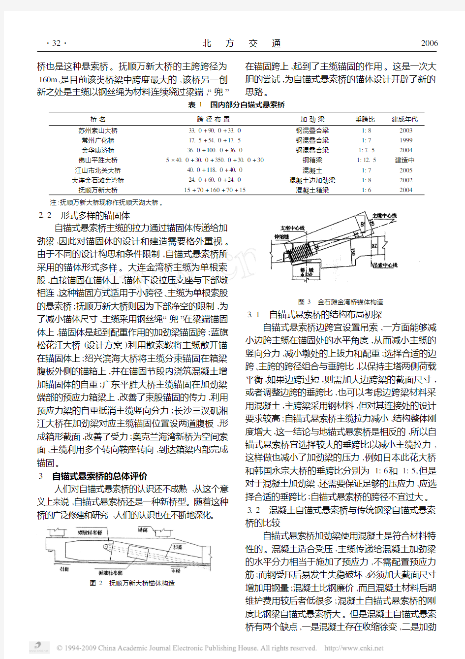 发展中的自锚式悬索桥